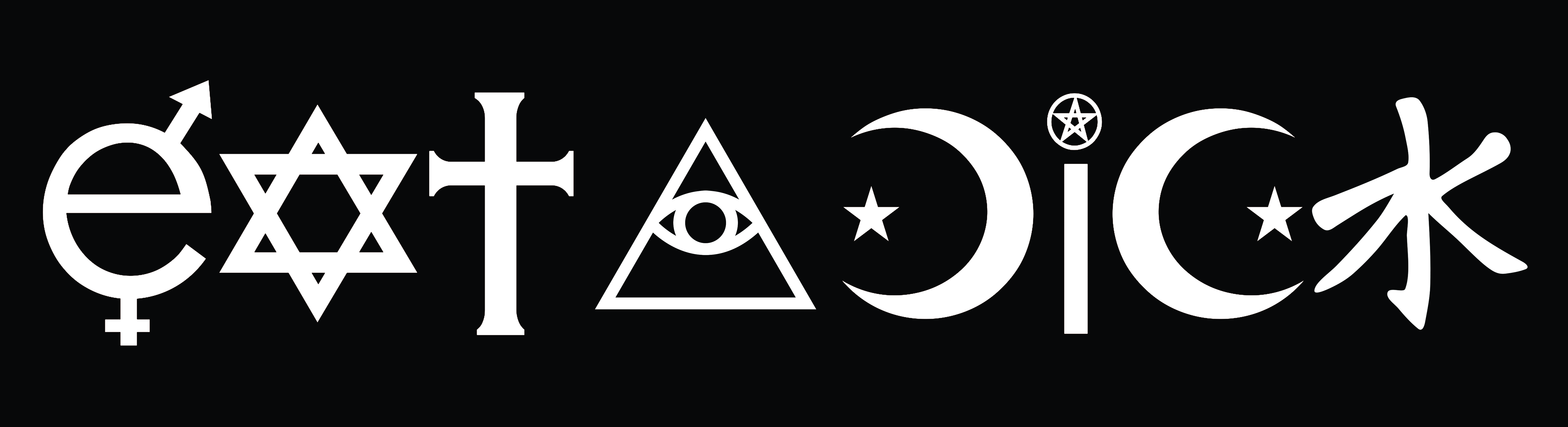 Eat A Dick bumper sticker — white on black