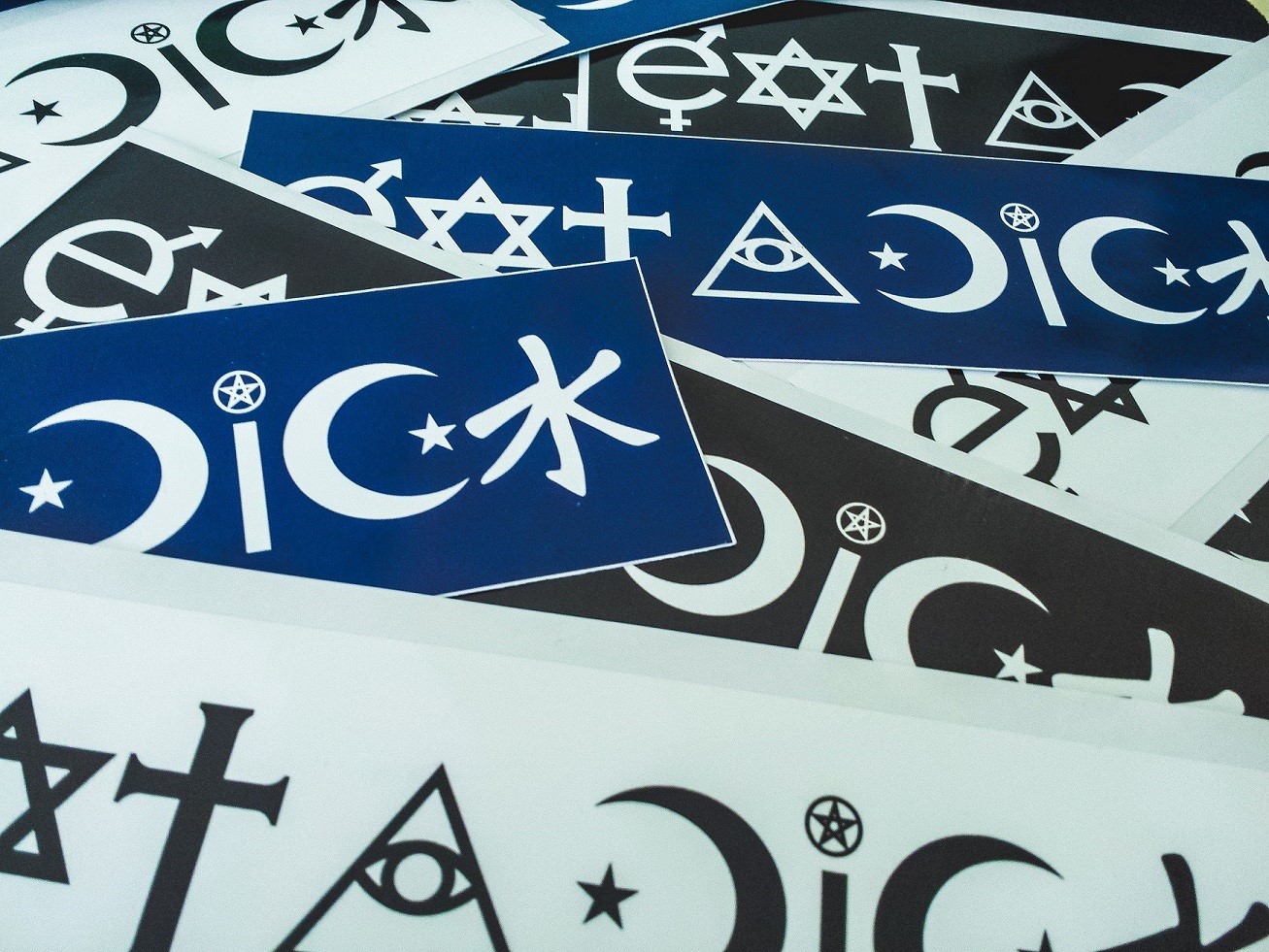 Real photos of the Eat A Dick bumper sticker in all colors